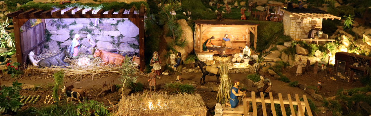 Presépio movimentado de Mire de Tibães construído em 2021.